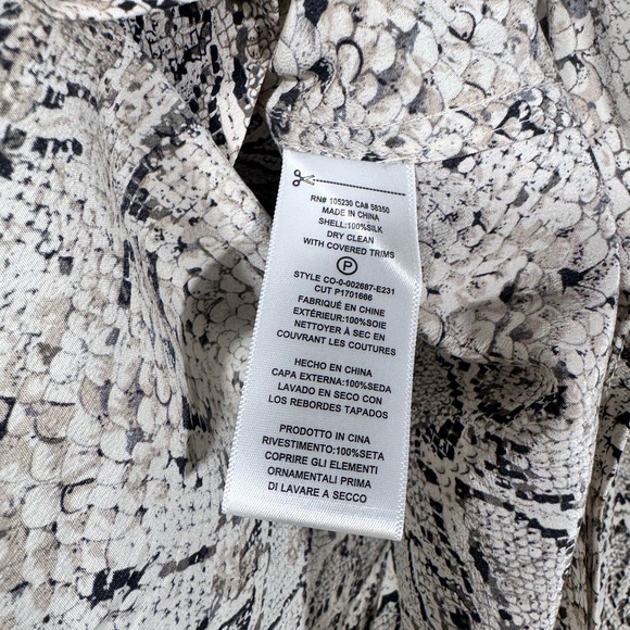 Equipment Python-Print Silk Button-Front Blouse - Picture 8 of 8